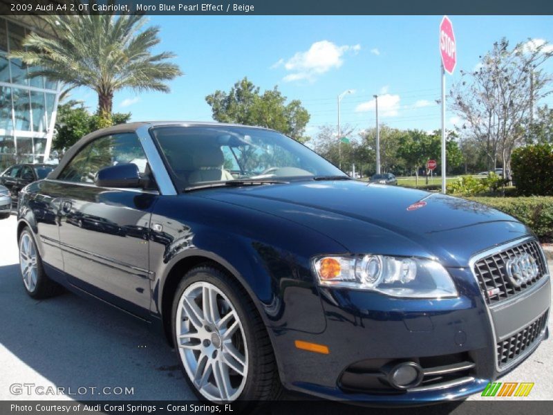 Moro Blue Pearl Effect / Beige 2009 Audi A4 2.0T Cabriolet
