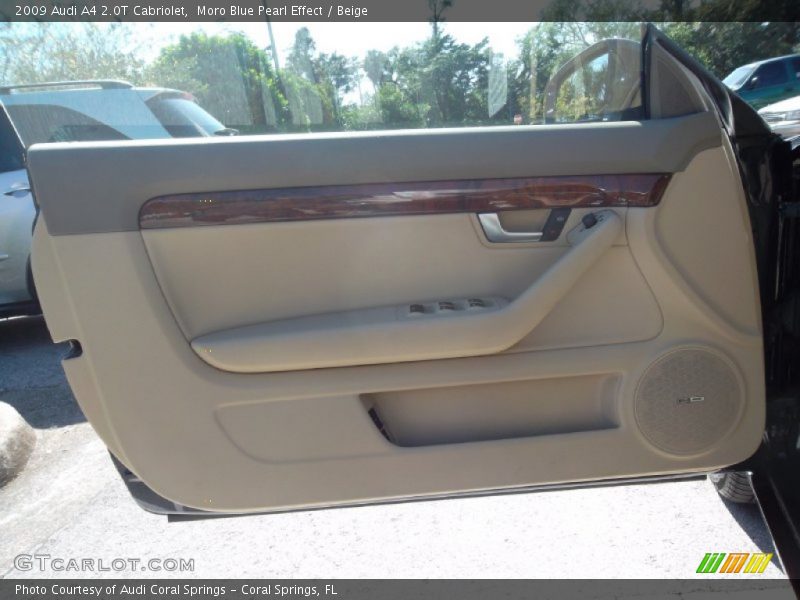 Moro Blue Pearl Effect / Beige 2009 Audi A4 2.0T Cabriolet
