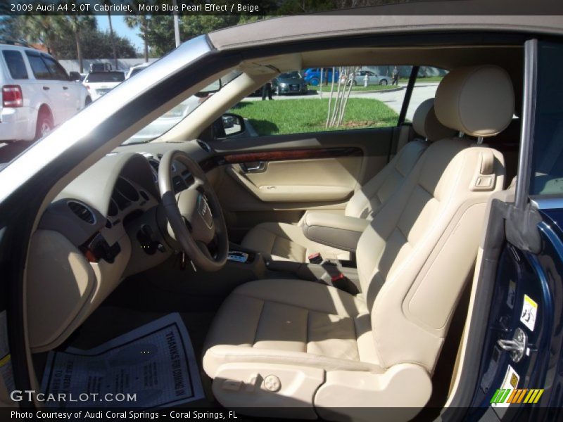 Moro Blue Pearl Effect / Beige 2009 Audi A4 2.0T Cabriolet