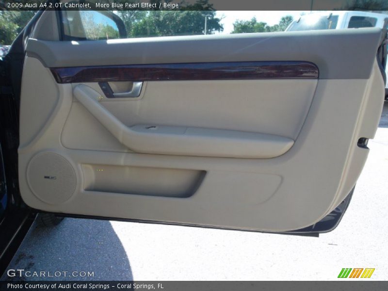 Moro Blue Pearl Effect / Beige 2009 Audi A4 2.0T Cabriolet