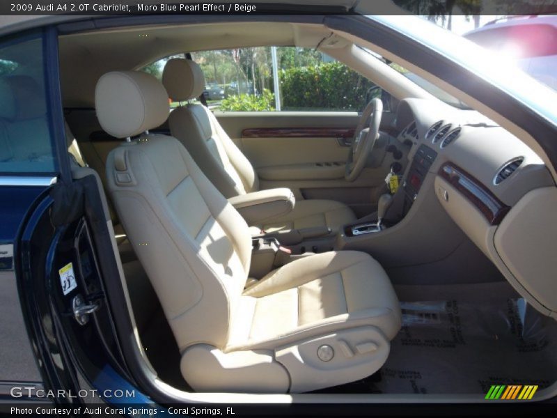 Moro Blue Pearl Effect / Beige 2009 Audi A4 2.0T Cabriolet