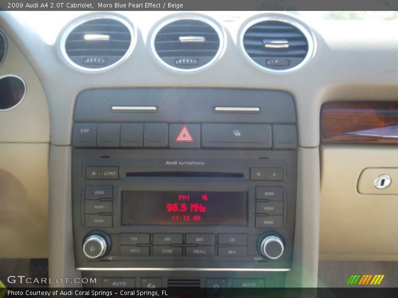 Moro Blue Pearl Effect / Beige 2009 Audi A4 2.0T Cabriolet