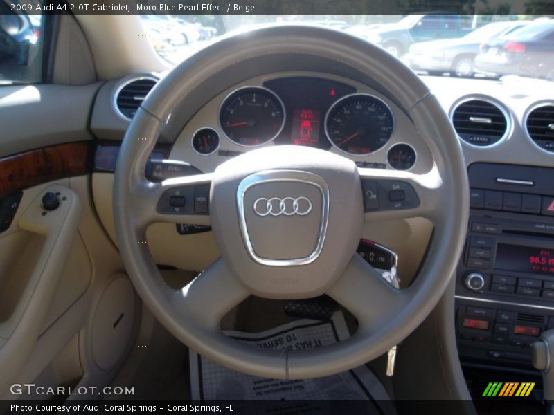 Moro Blue Pearl Effect / Beige 2009 Audi A4 2.0T Cabriolet