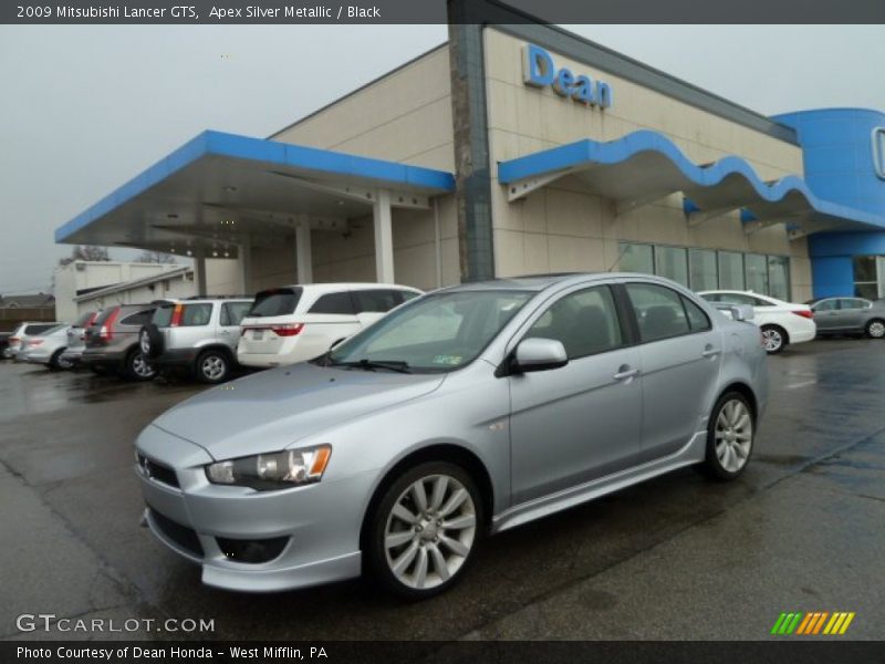 Apex Silver Metallic / Black 2009 Mitsubishi Lancer GTS