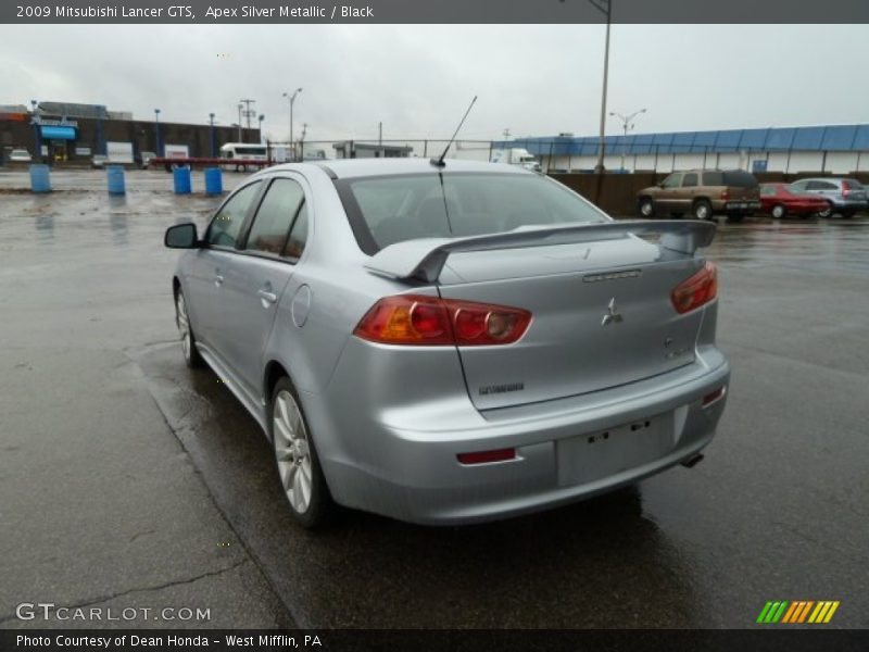 Apex Silver Metallic / Black 2009 Mitsubishi Lancer GTS