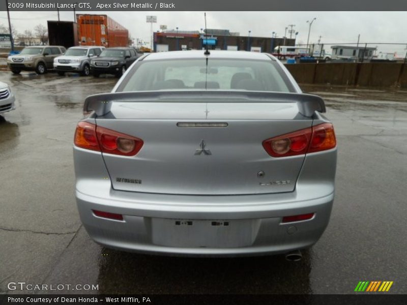 Apex Silver Metallic / Black 2009 Mitsubishi Lancer GTS
