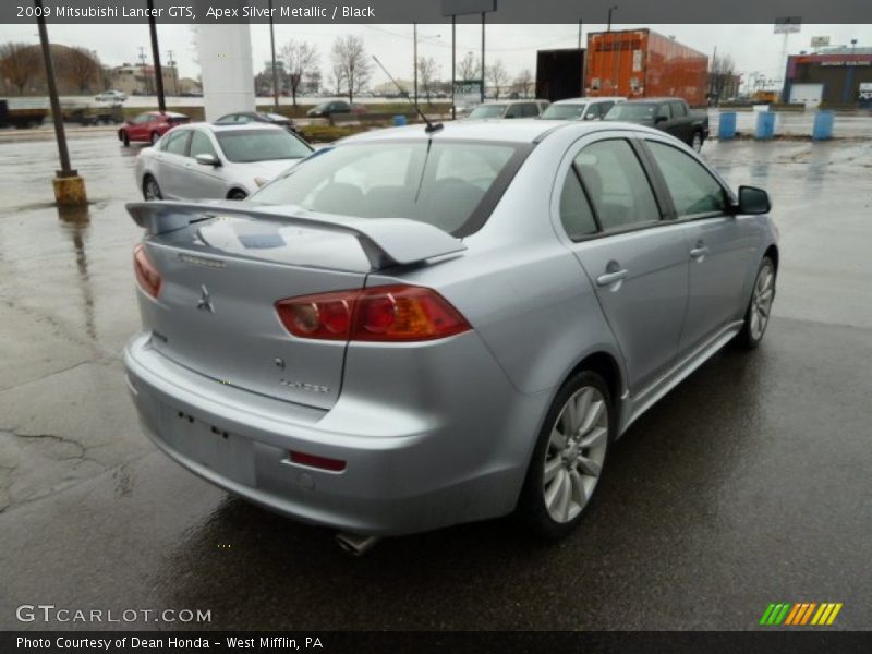 Apex Silver Metallic / Black 2009 Mitsubishi Lancer GTS