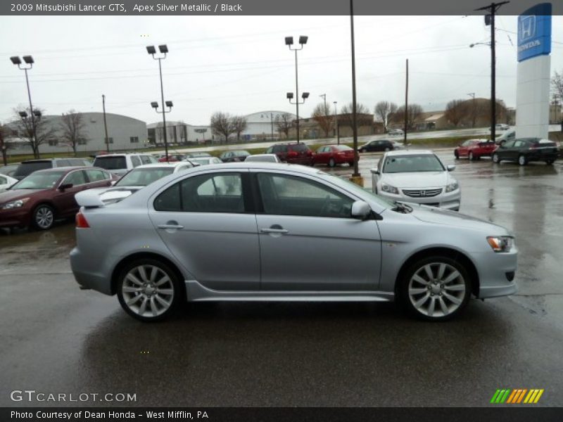 Apex Silver Metallic / Black 2009 Mitsubishi Lancer GTS