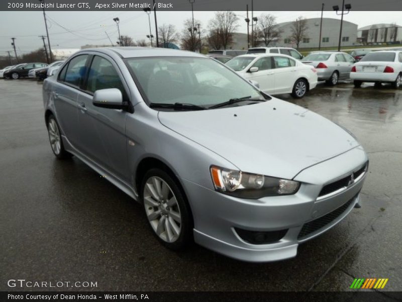 Apex Silver Metallic / Black 2009 Mitsubishi Lancer GTS