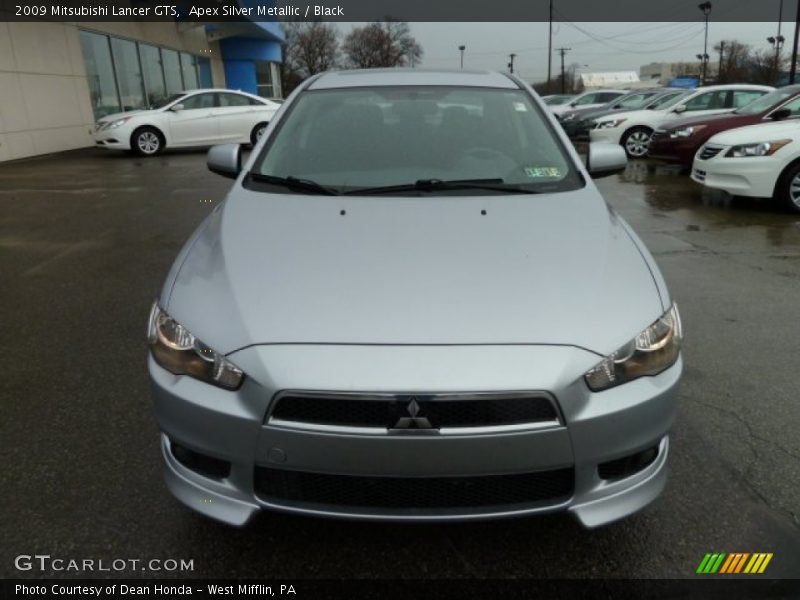 Apex Silver Metallic / Black 2009 Mitsubishi Lancer GTS