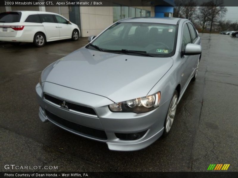 Apex Silver Metallic / Black 2009 Mitsubishi Lancer GTS