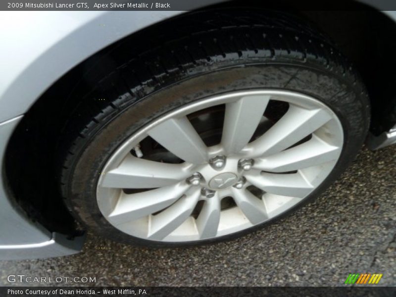 Apex Silver Metallic / Black 2009 Mitsubishi Lancer GTS