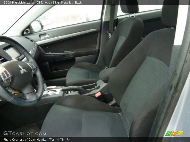 Apex Silver Metallic / Black 2009 Mitsubishi Lancer GTS