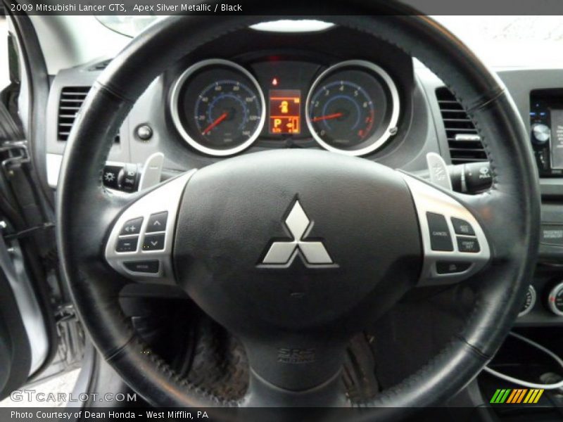 Apex Silver Metallic / Black 2009 Mitsubishi Lancer GTS