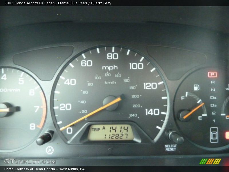 Eternal Blue Pearl / Quartz Gray 2002 Honda Accord EX Sedan