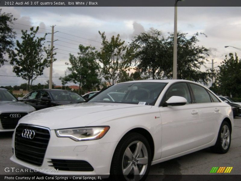 Ibis White / Black 2012 Audi A6 3.0T quattro Sedan