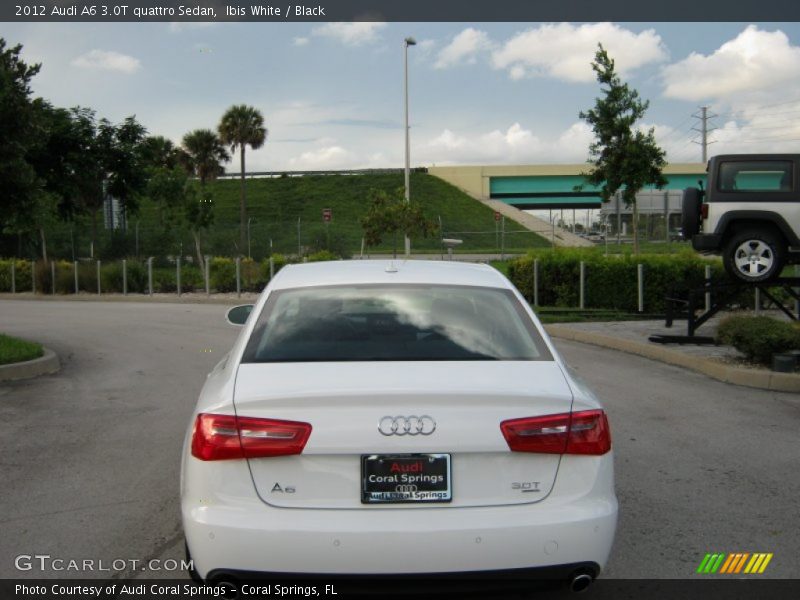 Ibis White / Black 2012 Audi A6 3.0T quattro Sedan