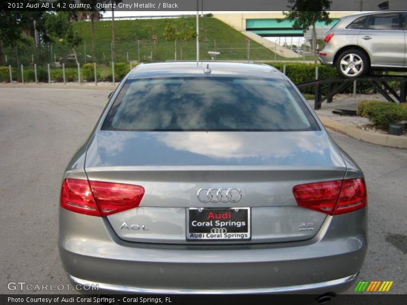 Quartz Grey Metallic / Black 2012 Audi A8 L 4.2 quattro
