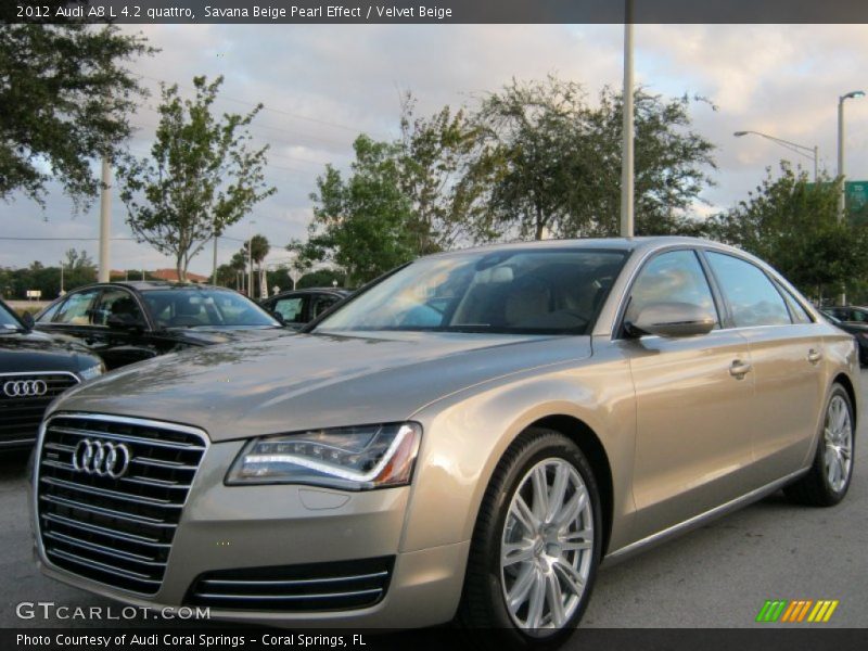 Front 3/4 View of 2012 A8 L 4.2 quattro