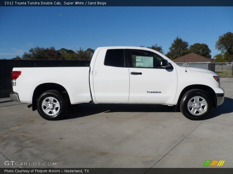 Super White / Sand Beige 2012 Toyota Tundra Double Cab