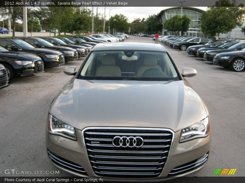 Savana Beige Pearl Effect / Velvet Beige 2012 Audi A8 L 4.2 quattro