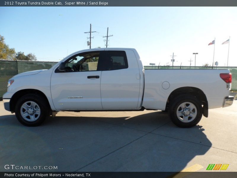 Super White / Sand Beige 2012 Toyota Tundra Double Cab
