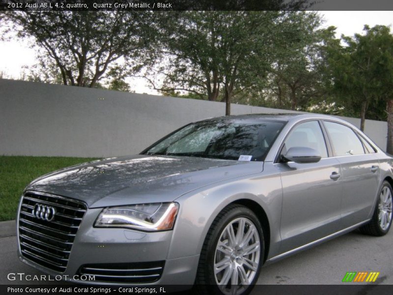 Quartz Grey Metallic / Black 2012 Audi A8 L 4.2 quattro