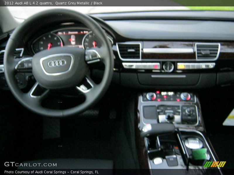 Quartz Grey Metallic / Black 2012 Audi A8 L 4.2 quattro