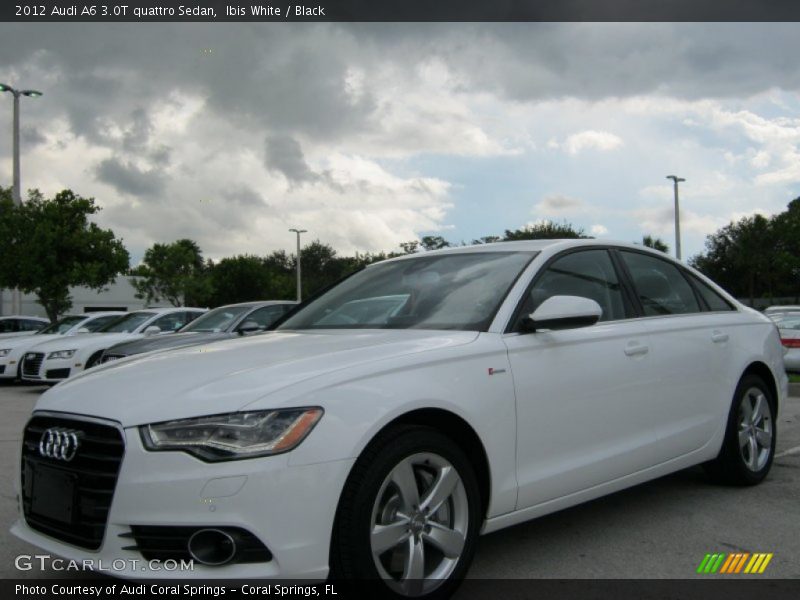 Ibis White / Black 2012 Audi A6 3.0T quattro Sedan