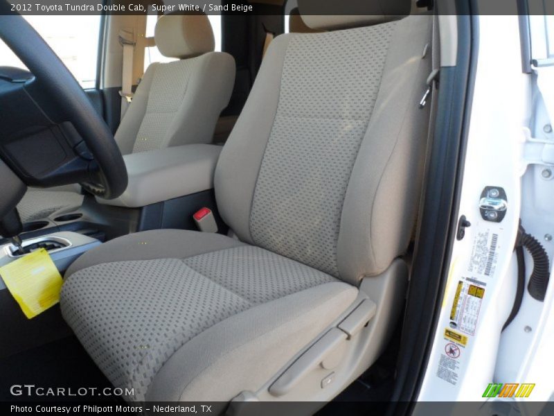 Super White / Sand Beige 2012 Toyota Tundra Double Cab