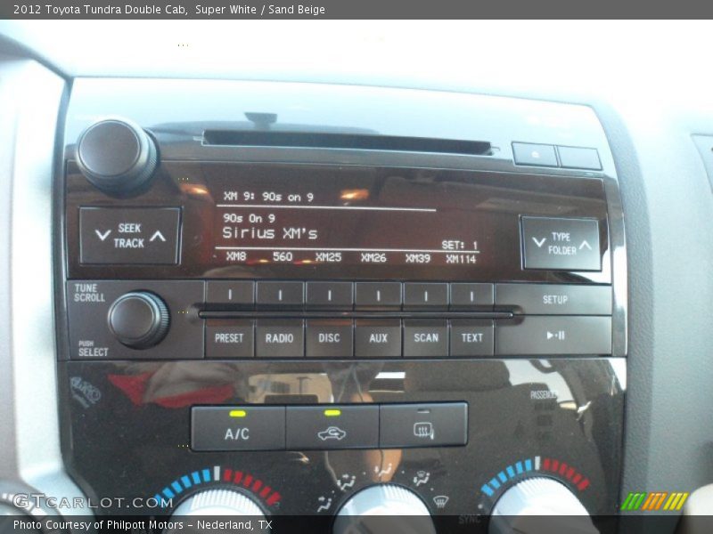 Super White / Sand Beige 2012 Toyota Tundra Double Cab