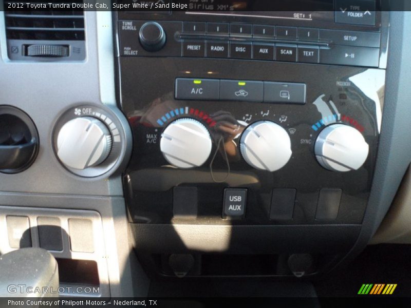 Super White / Sand Beige 2012 Toyota Tundra Double Cab