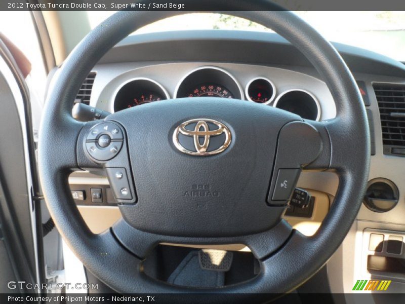 Super White / Sand Beige 2012 Toyota Tundra Double Cab