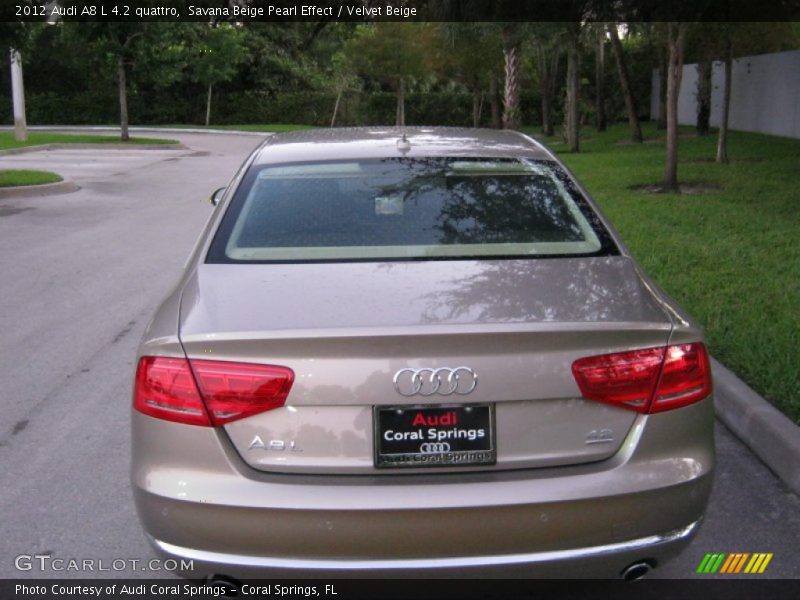 Savana Beige Pearl Effect / Velvet Beige 2012 Audi A8 L 4.2 quattro