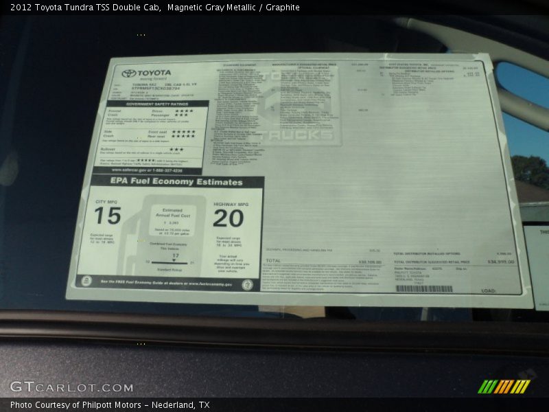 Magnetic Gray Metallic / Graphite 2012 Toyota Tundra TSS Double Cab