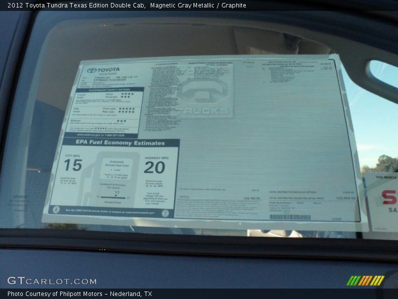 Magnetic Gray Metallic / Graphite 2012 Toyota Tundra Texas Edition Double Cab