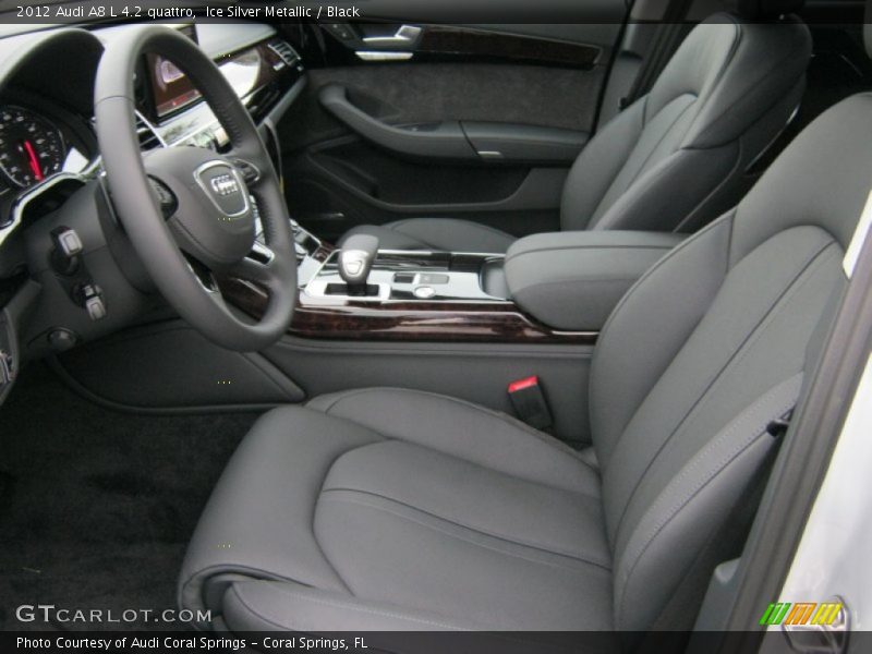 Ice Silver Metallic / Black 2012 Audi A8 L 4.2 quattro
