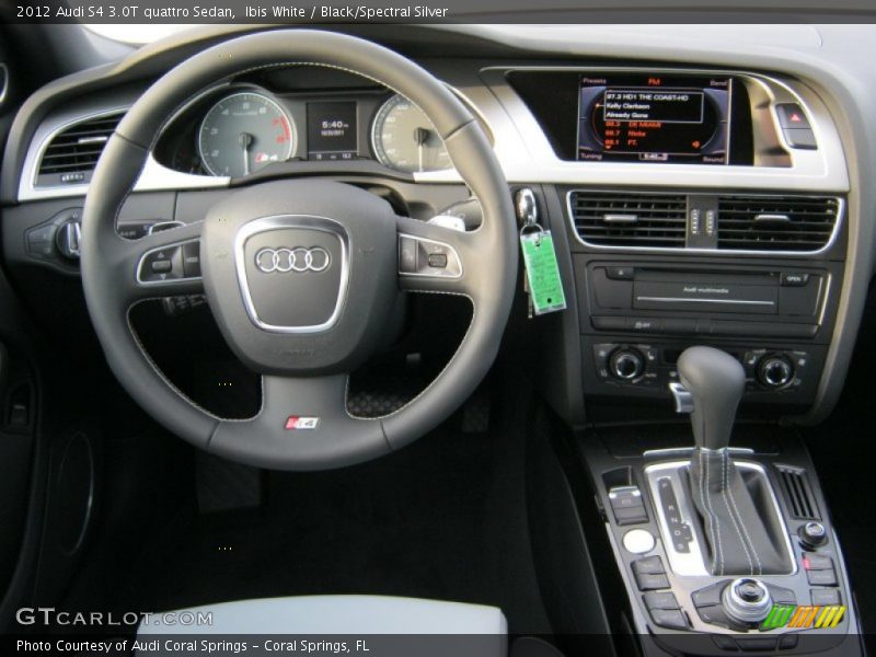 Ibis White / Black/Spectral Silver 2012 Audi S4 3.0T quattro Sedan