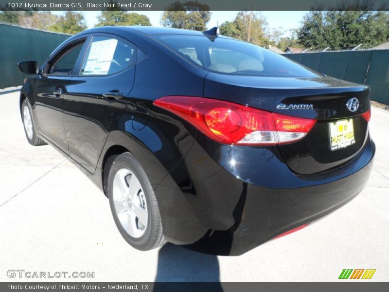 Black Noir Pearl / Gray 2012 Hyundai Elantra GLS