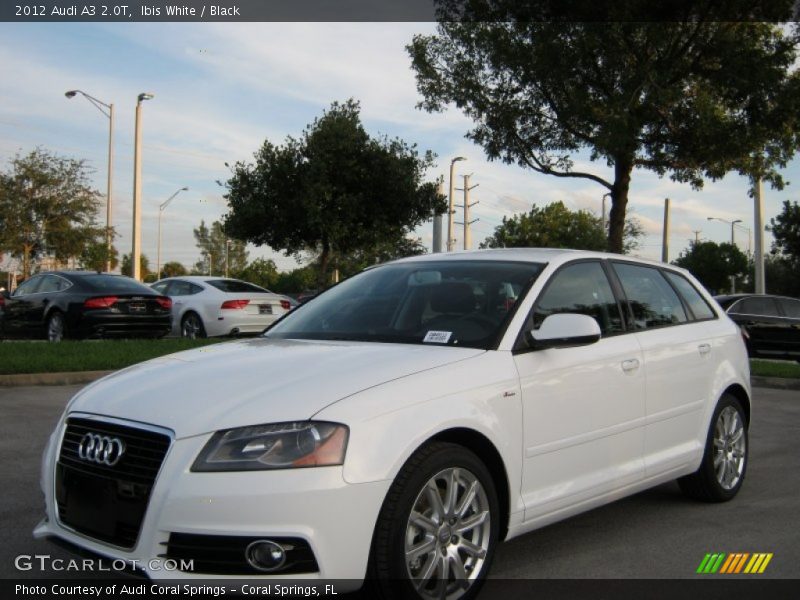 Ibis White / Black 2012 Audi A3 2.0T