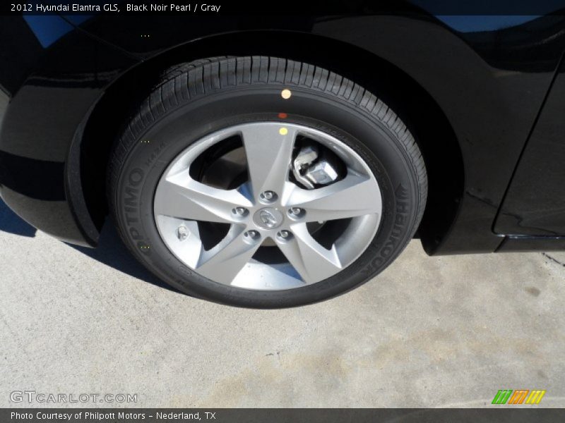 Black Noir Pearl / Gray 2012 Hyundai Elantra GLS