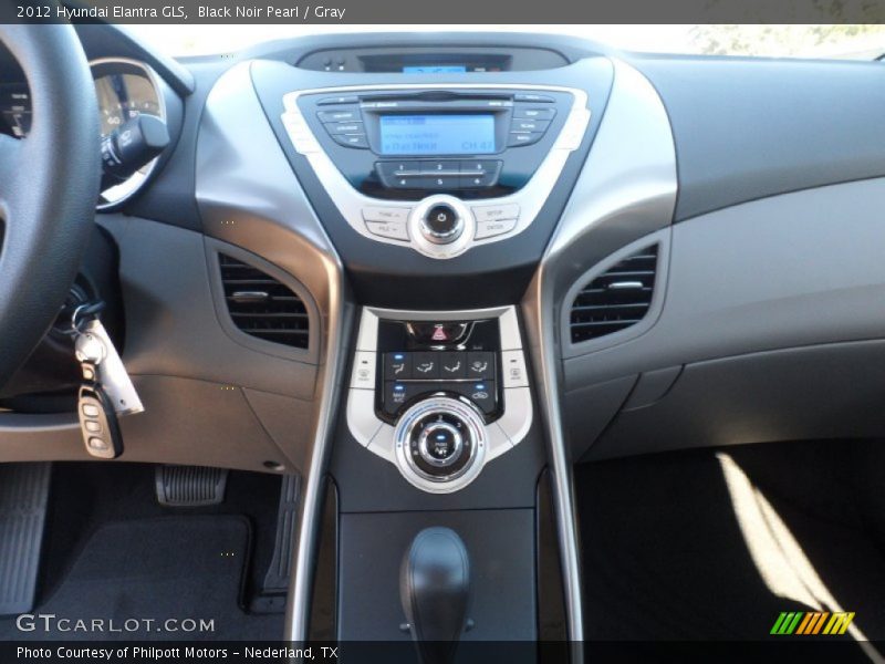 Black Noir Pearl / Gray 2012 Hyundai Elantra GLS