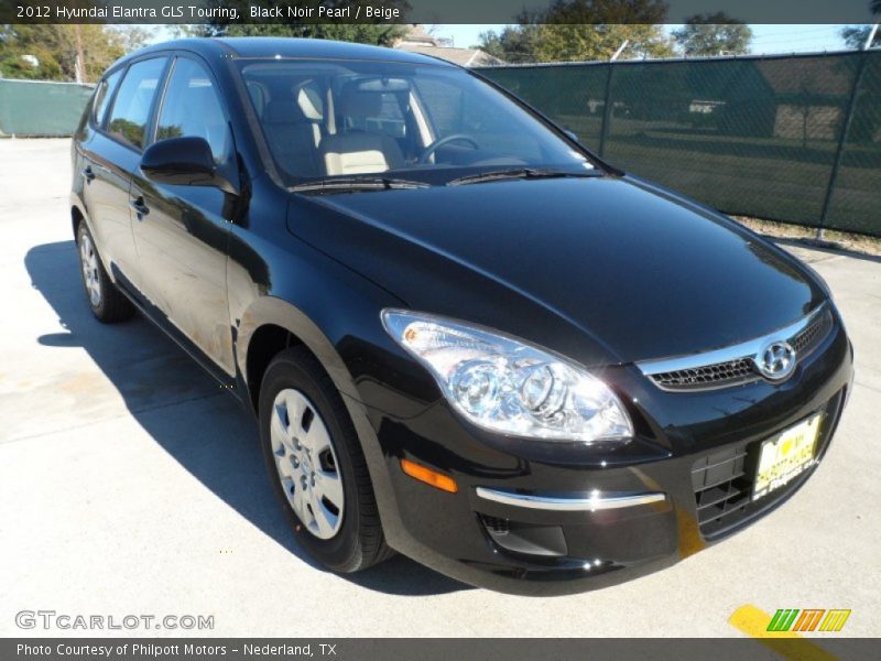 Black Noir Pearl / Beige 2012 Hyundai Elantra GLS Touring
