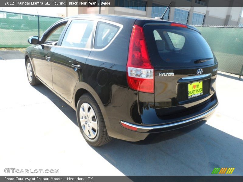 Black Noir Pearl / Beige 2012 Hyundai Elantra GLS Touring