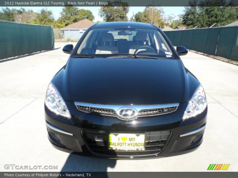 Black Noir Pearl / Beige 2012 Hyundai Elantra GLS Touring