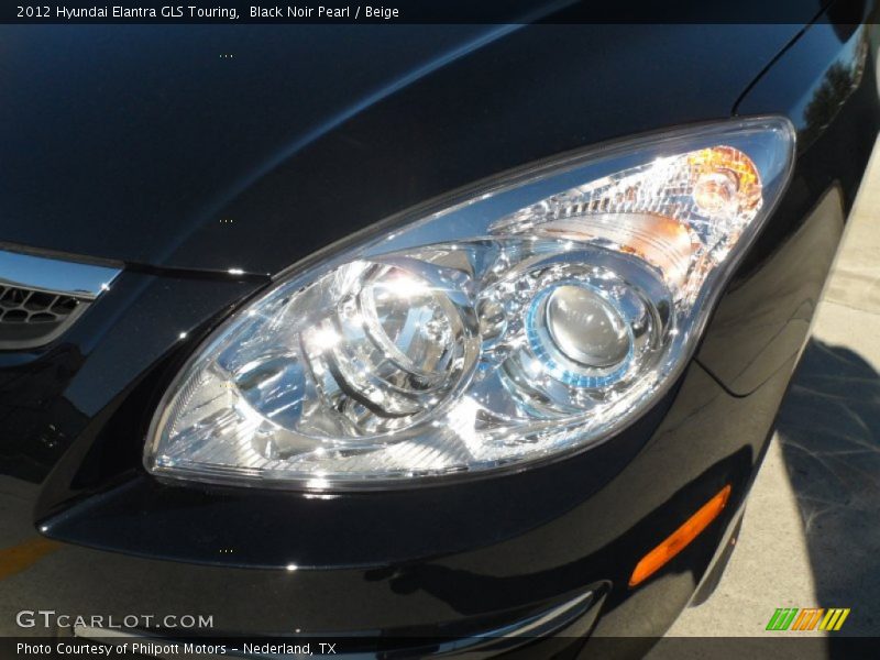 Black Noir Pearl / Beige 2012 Hyundai Elantra GLS Touring