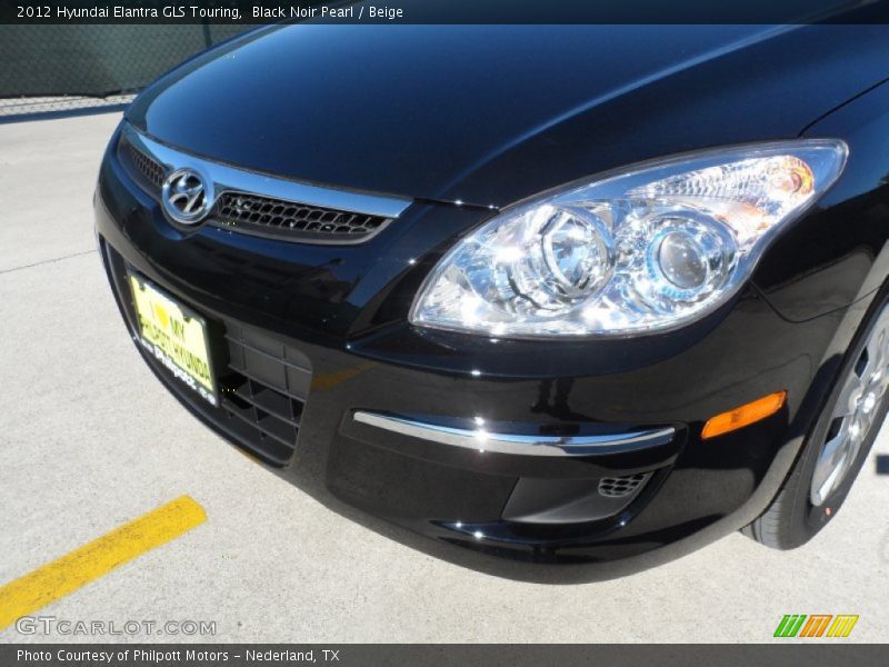 Black Noir Pearl / Beige 2012 Hyundai Elantra GLS Touring