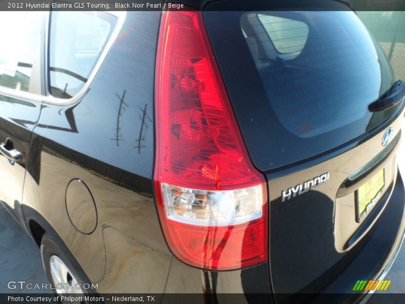 Black Noir Pearl / Beige 2012 Hyundai Elantra GLS Touring