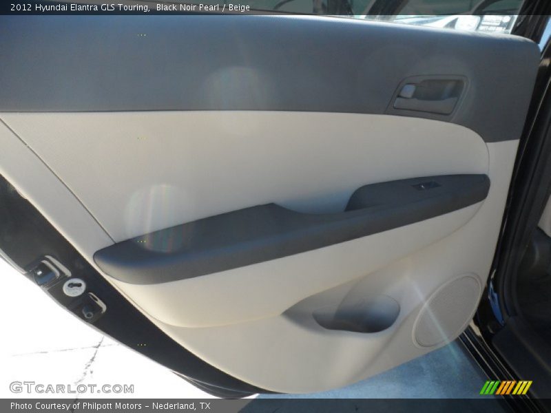 Black Noir Pearl / Beige 2012 Hyundai Elantra GLS Touring