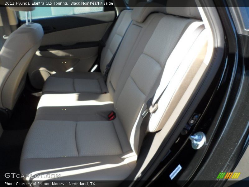 Black Noir Pearl / Beige 2012 Hyundai Elantra GLS Touring